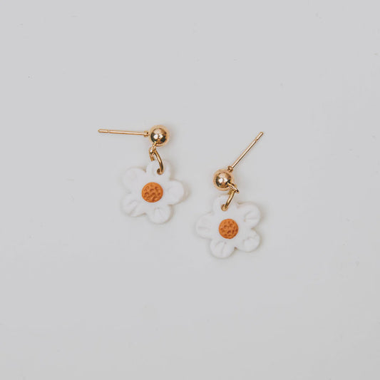 Pepper earrings mini floral drop white