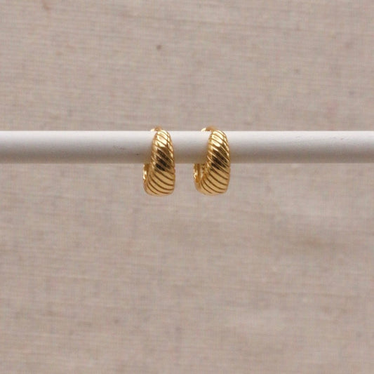 LN Earrings Ribbon Hoops