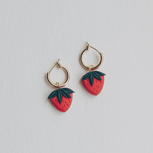 Pepper Earrings Strawberry Hoop