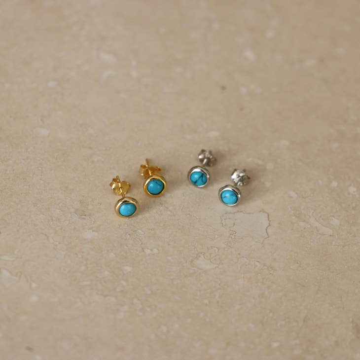 LN Earrings turquoise stud
