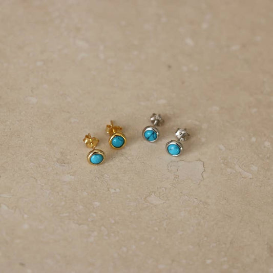 LN Earrings turquoise stud