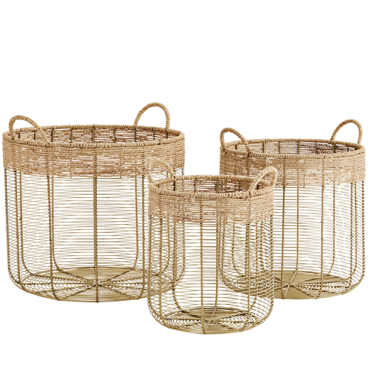 MS Basket jute w/iron