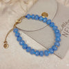 LN Bracelet chunky blue bead