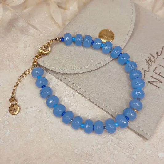 LN Bracelet chunky blue bead