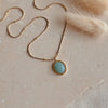 LN Necklace aqua pendant