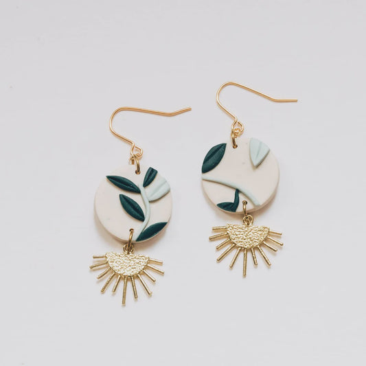 Pepper Earrings Embroidery floral inspired