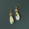 Pepper earrings horizon in teal,lilac and chartreuse