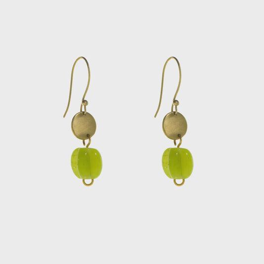 JT Earrings Ocean Short Green