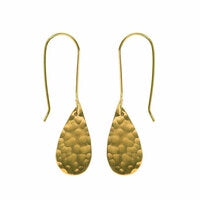 JT Earrings Hammered Raindrop