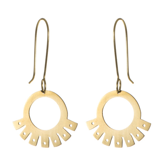 JT Earrings Inca fan