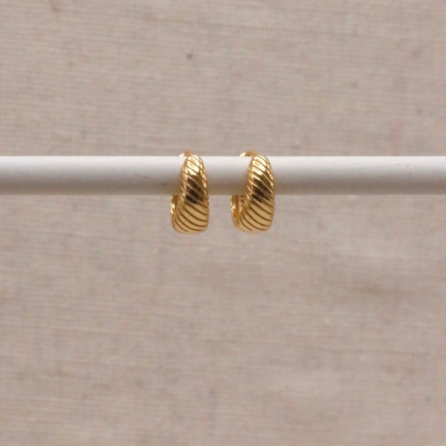 LN Earrings Ribbon Hoops
