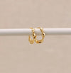 LN Earrings Twisted huggie hoops