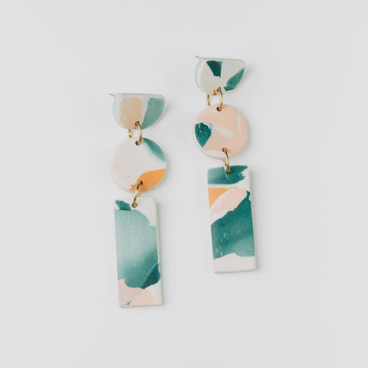Pepper Earrings Lagoon Watercolour