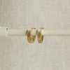LN Earrings Etched Huggie Hoops