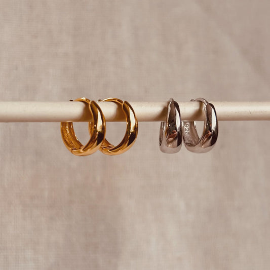 LN Earrings Minimal Wide Hoops