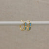 LN Earrings Oblong Turquoise Hoops