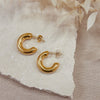 LN Earring Chubby Hoops small