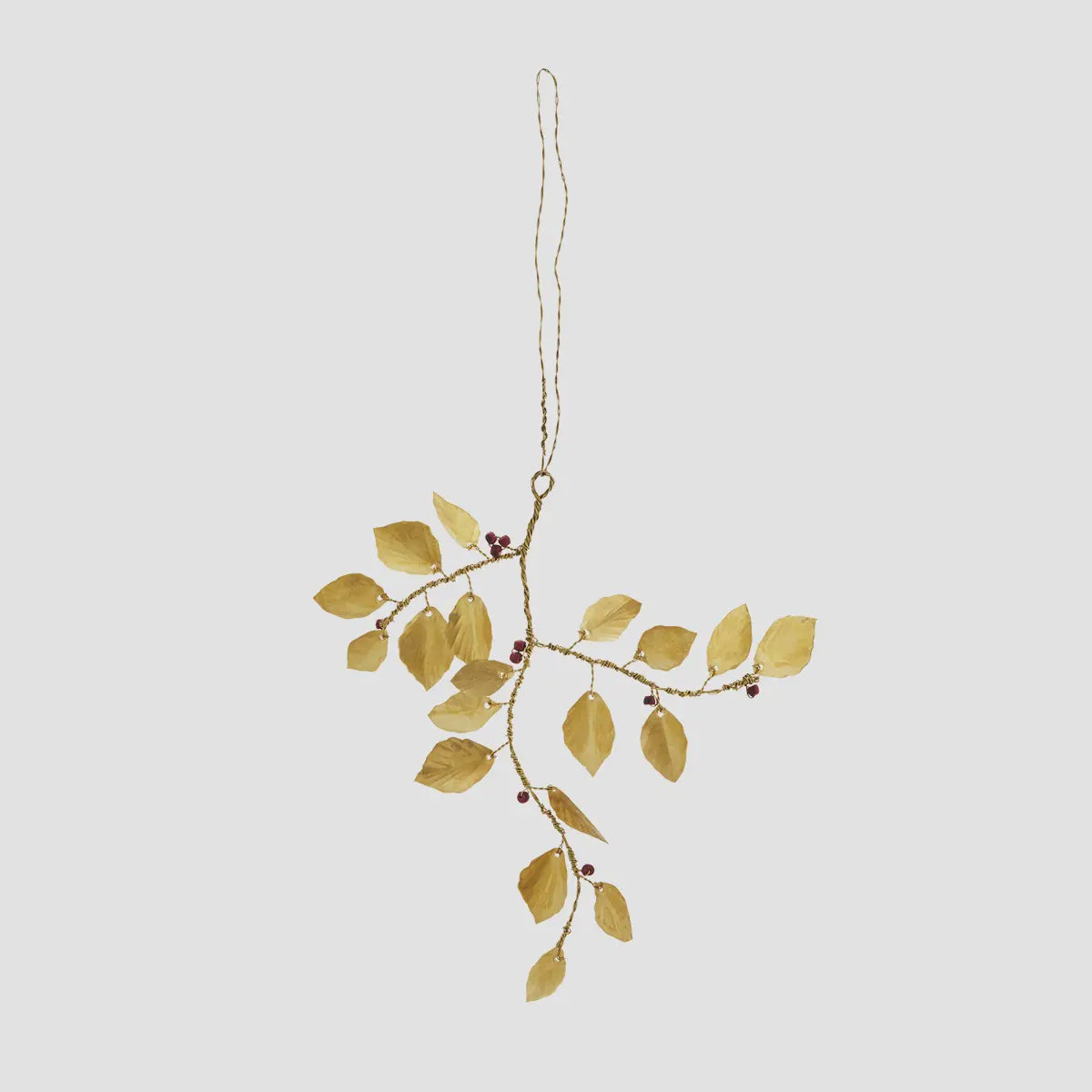 MS Xmas brass branch w/ beads