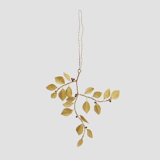 MS Xmas brass branch w/ beads