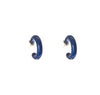 JT Earrings Magda Small Hoop Studs Navy