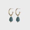 JT Earrings Egyptian Hoops with glass