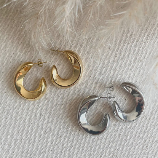 LN Earrings Statement Hoop