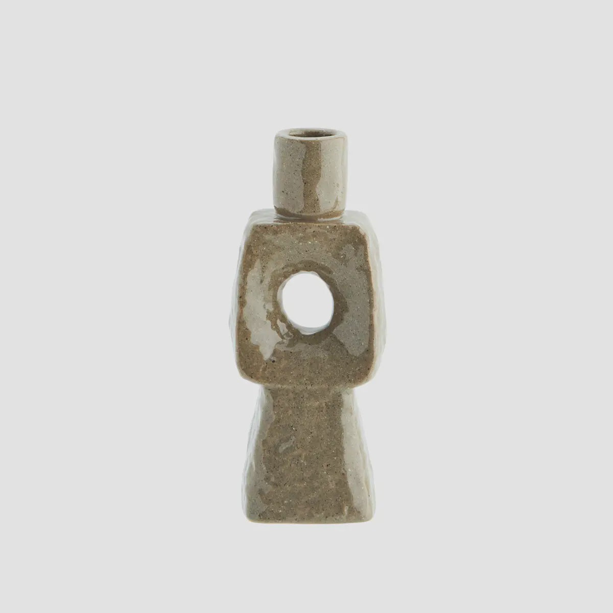 MS  Candleholder square/dark beige