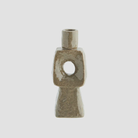 MS  Candleholder square/dark beige