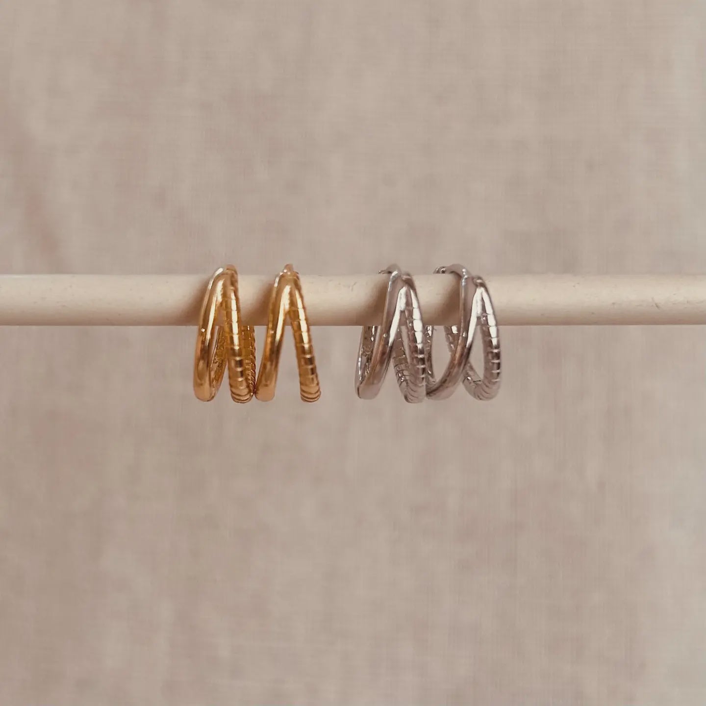 LN  Earrings Hoops Duo