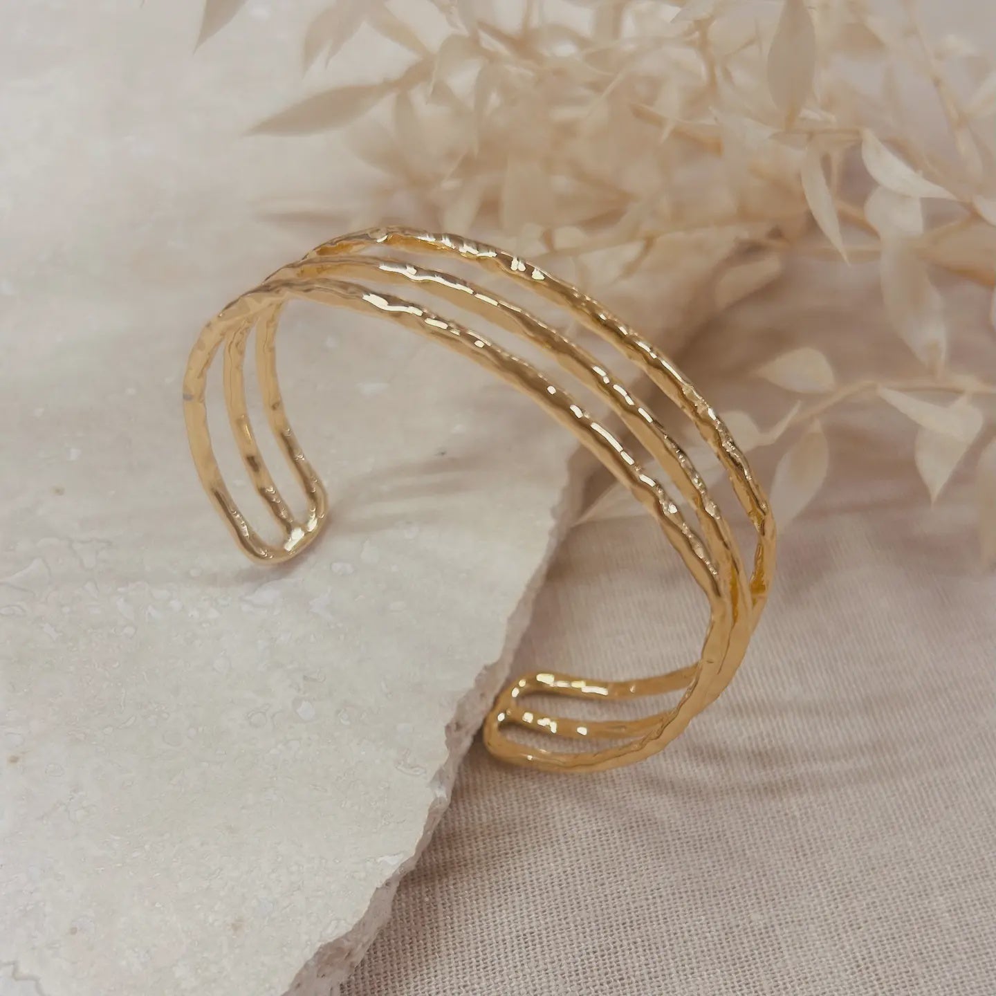 LN Bangle Hammered Trio