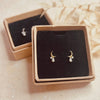 LN Earrings Crescent Moon Droplet Stud