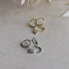 LN  Earring Moon & Star Huggie Hoops