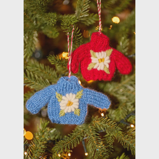Namaste Xmas Decoration Embroidered knitted Jumper