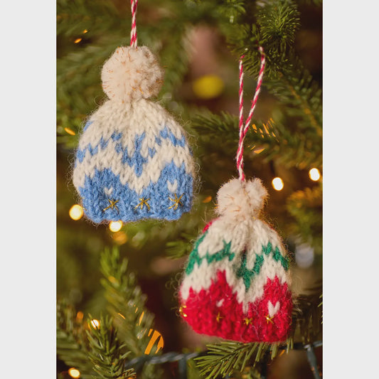 Namaste Xmas Decoration Bobble Hat Knitted