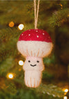 Namaste Xmas Decoration Embroidered Felt Mushroom