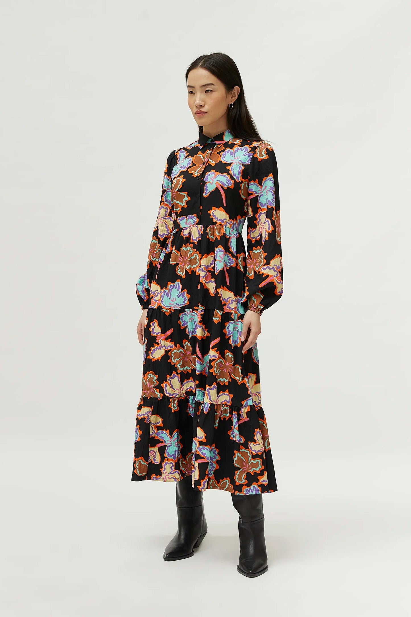 CF Dress Long Floral Print Alheli
