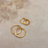 LN Earring  Brushed Minimal Hoops