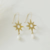 JT Earrings Starburst Pearl