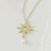 JT Necklace Starburst Pearl Pendant