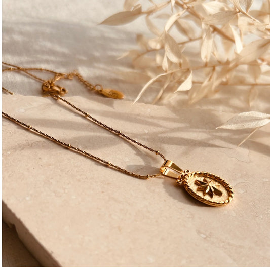 LN Necklace Oval Star
