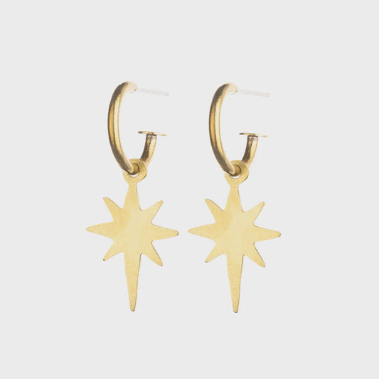 JT Earrings Starburst Hoops