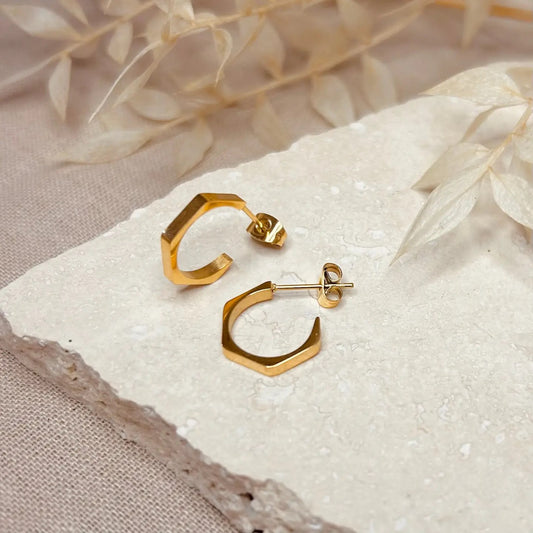 LN Earring hexagon hoop