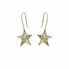 JT Earrings Brass Star Hammered