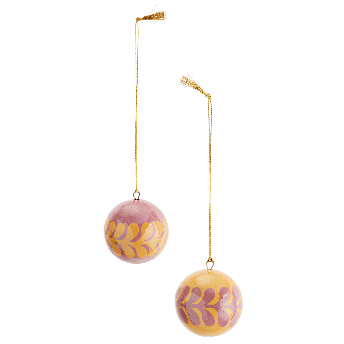 MS Xmas Bauble rose/yellow