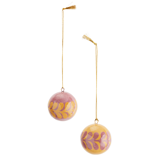 MS Xmas Bauble rose/yellow