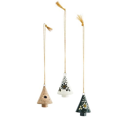 MS Xmas Bauble tree green/white/brown