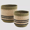 MS Basket seagrass w/stitching