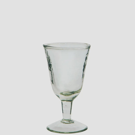 MS Glass wine hammered small