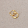LN Earring bevelled huggie hoop