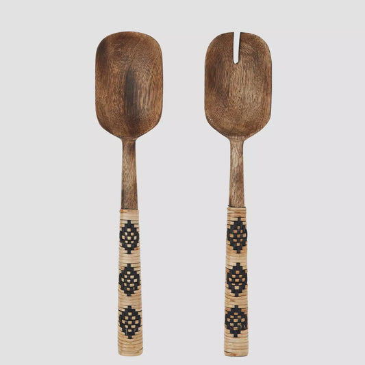 MS SERVING SET W/RATTAN